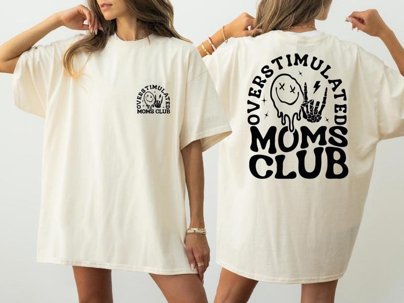 Overstimulated Moms Club Comfort Colors Shirt, Mama Comfort Colors T-Shirt, Comfort Colors Mom Shirt, Funny Mama Shirt,...