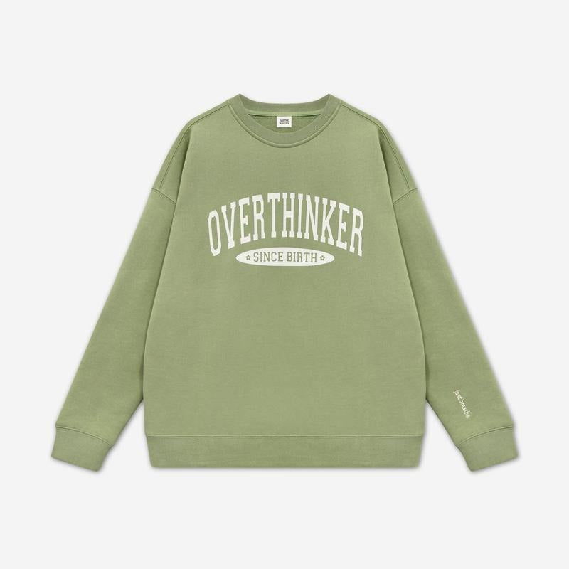 Overthinker Since Birth Crewneck Sweatshirt DRG, T-Shirts, Hoodie | RetroVerseTees.com