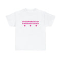 Overworked & Underfucked Unisex Heavy Cotton Tee Y2K Iconic Funny Mouthless cat Girl Meme Phrase Shirt Sassy Sarcasm Gift...