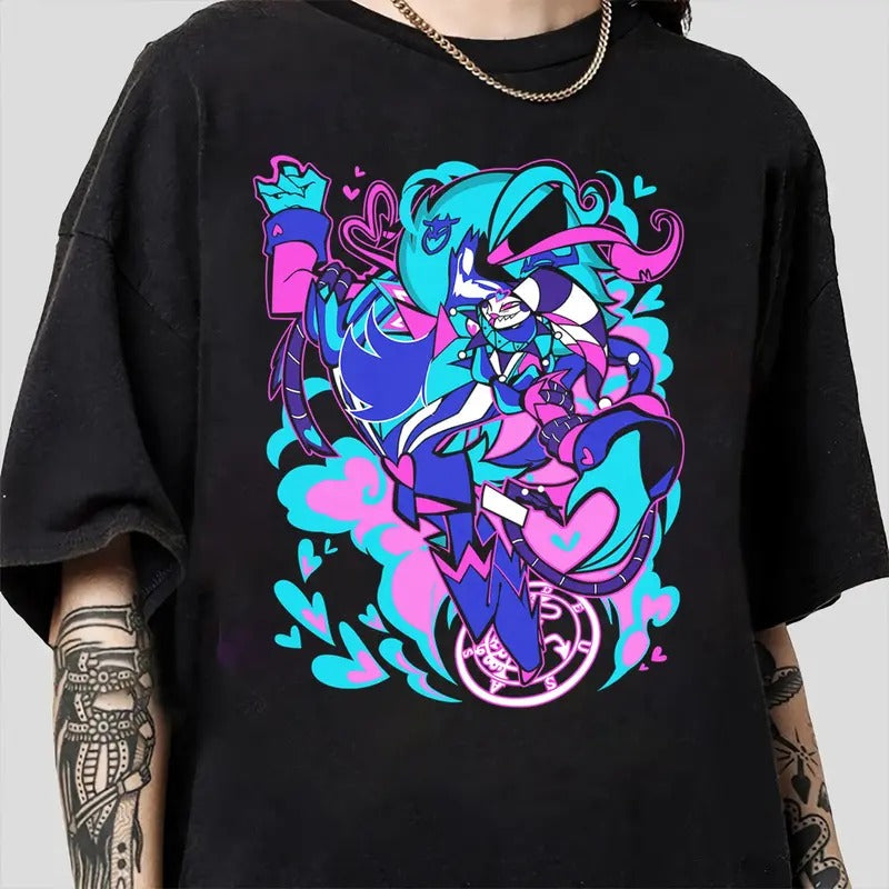 Ozzie x Fizz T-Shirt, Asmodeus x Fizzarolli Helluva Boss T-Shirt, Birthday Gift for Fans, Hazbin Hotel-1 Hoodie, Sweatshirt