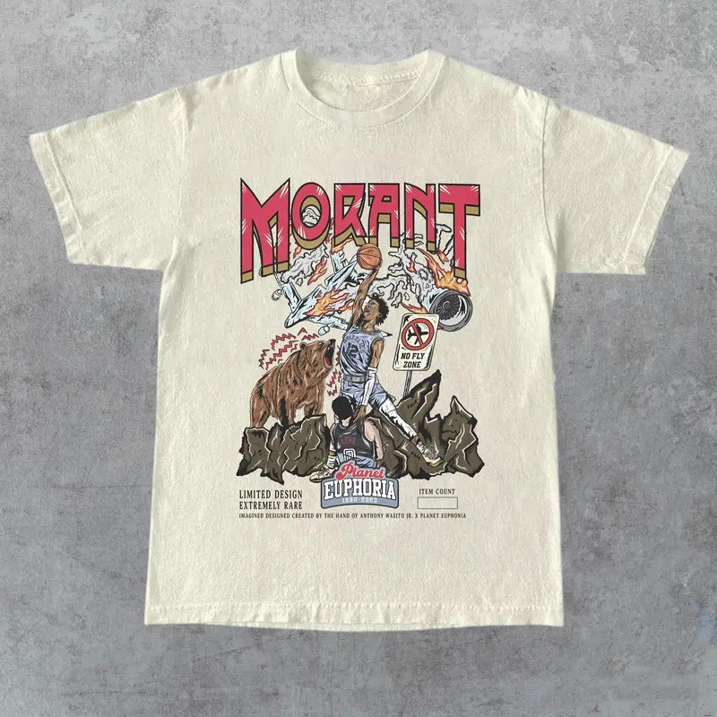 PE Ja Morant Planet Euphoria Shirt, 90s Unisex Streetwear Tee Hoodie, Sweatshirt | RetroVerseTees.com
