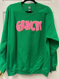 PINK Chenille Patch Sweatshirt -- KELLY GREEN T-Shirts, Hoodie | RetroVerseTees.com
