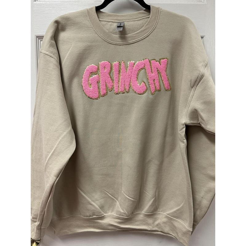 PINK I'm Not Going Pink Patch Sweatshirt -- SAND T-Shirts, Hoodie | RetroVerseTees.com