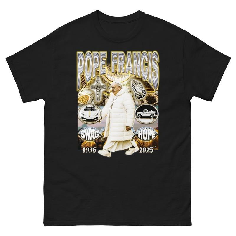 POPE FRANCIS T-Shirt, Pope Francis the head of the Catholic Church Homage T-shirt, Pope Francis Vintage Merch Hoodie,...