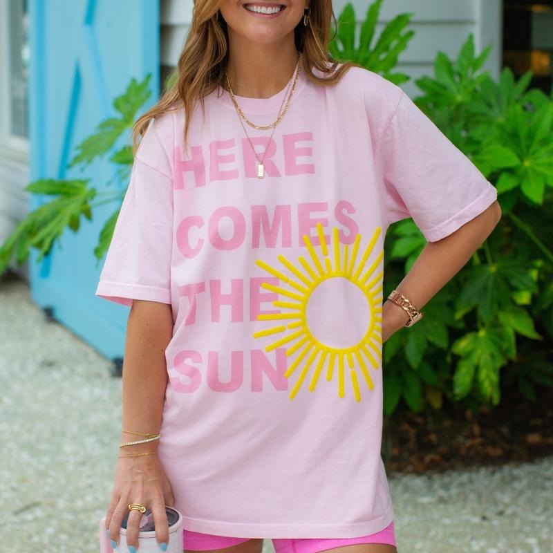 PUFF 'Here Comes The Sun' T-Shirt Hoodie, Sweatshirt | RetroVerseTees.com