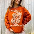 PUFF 'Howdy Pumpkin' Crewneck Sweatshirt T-Shirts, Hoodie | RetroVerseTees.com