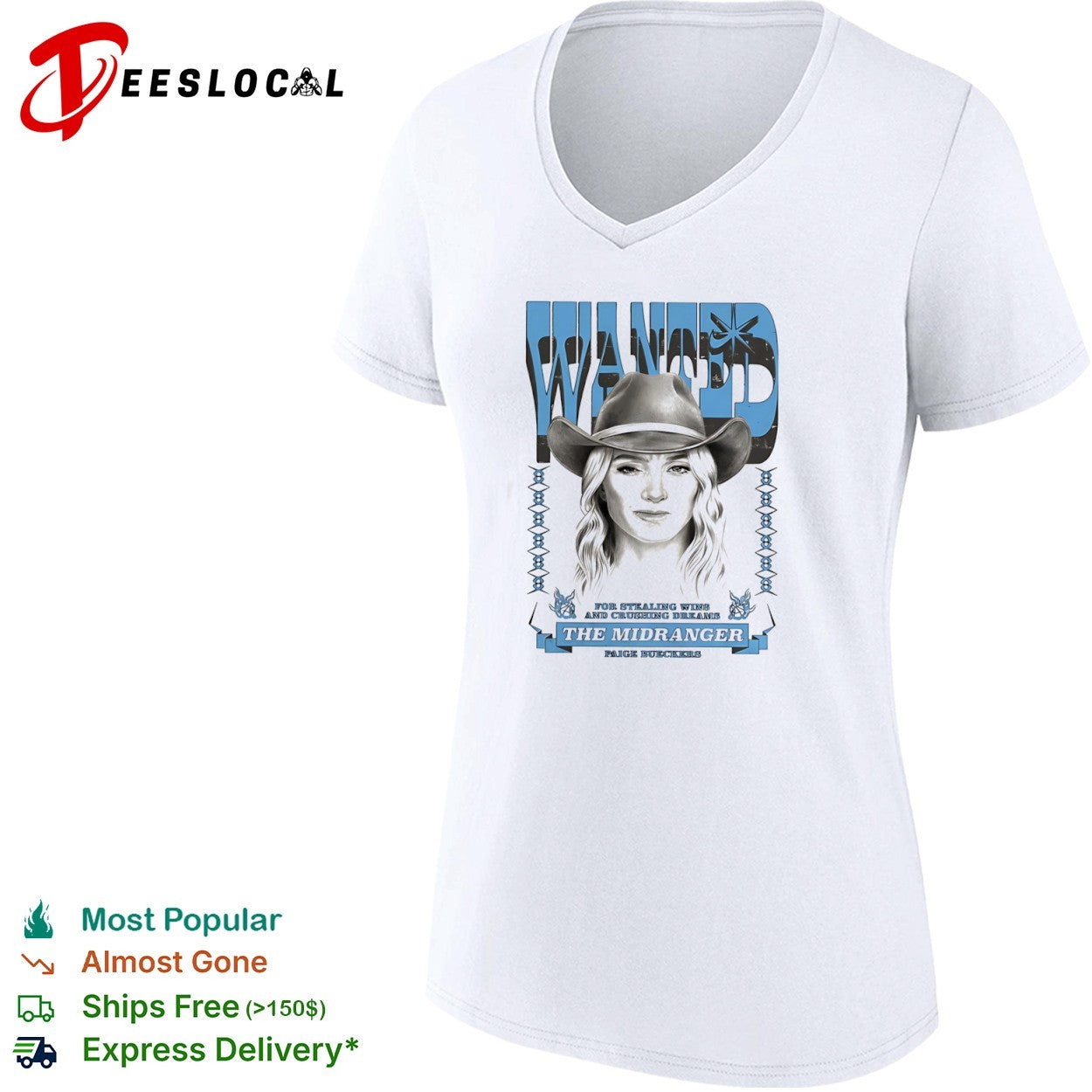 Paige Bueckers Wanted for Stealing Wins and Crushing Dreams The Midranger shirt