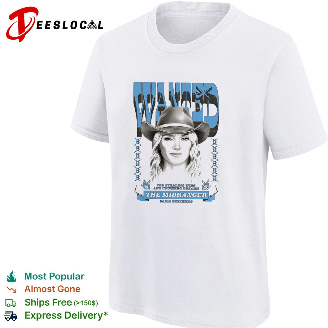 Paige Bueckers Wanted for Stealing Wins and Crushing Dreams The Midranger shirt