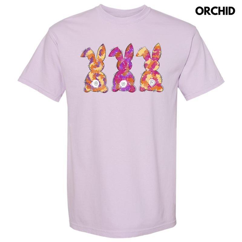 Painted Bunny Trio Comfort Colors T-Shirt 'NLB' Hoodie, Sweatshirt | RetroVerseTees.com