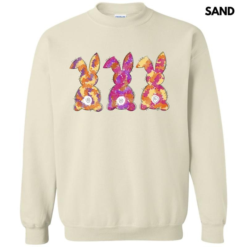 Painted Bunny Trio Sweatshirt 'NLB' T-Shirts, Hoodie | RetroVerseTees.com