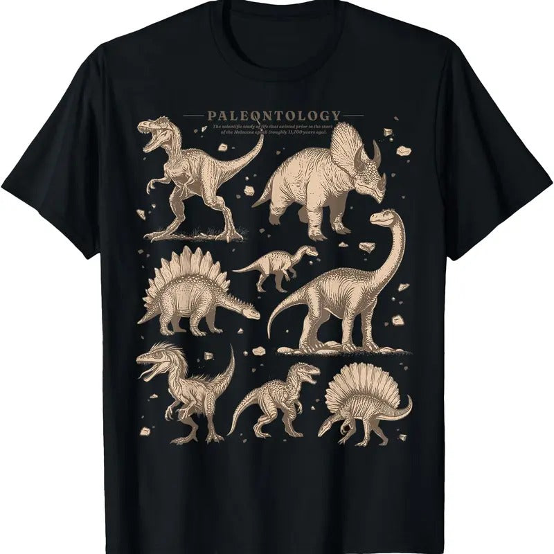 Paleontology Dinosaur Nerdy Science Teacher Vintage Graphic T-Shirt Hoodie, Sweatshirt | RetroVerseTees.com