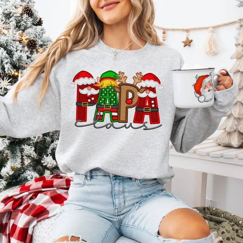 Papa Claus Unisex Sweatshirt T-Shirts, Hoodie | RetroVerseTees.com
