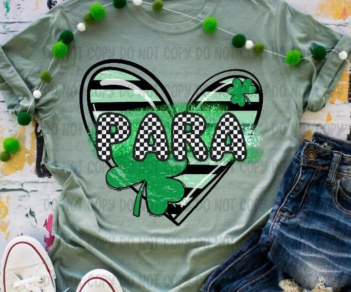 Para Clover Heart DTF Transfers - THIS IS NOT A SHIRT Hoodie, Sweatshirt | RetroVerseTees.com