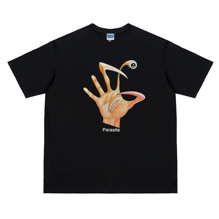 Parasyte "Hand Blade Attack" Vintage Oversized Tee Anime T-shirt 100% Cotton Original Design Men's Top for Fans DTG...