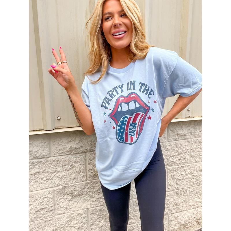 Party In The USA Graphic Top T-Shirts, Hoodie, Sweatshirt | RetroVerseTees.com