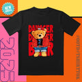 Danger Bear 'Orange-Pink Blast' Jacket Tee |   3D Bear Collar |   Streetwear/Date Night/Party Must-Have Hoodie, Sweatshirt