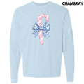 Pastel Candy Cane Long Sleeve Comfort Colors T-Shirt 'NLB' Hoodie, Sweatshirt | RetroVerseTees.com