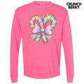 Pastel Candy Canes Long Sleeve Comfort Colors T-Shirt 'NLB' Hoodie, Sweatshirt | RetroVerseTees.com