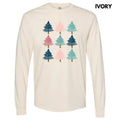 Pastel Tree Collage Long Sleeve Comfort Colors T-Shirt Hoodie, Sweatshirt | RetroVerseTees.com