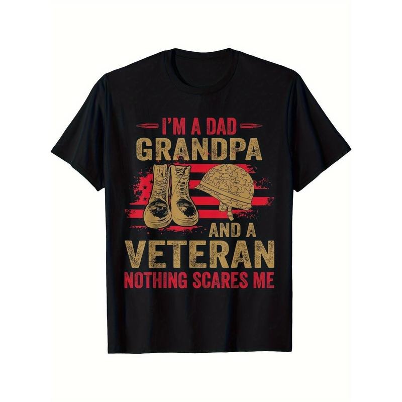 Patriotic 'Dad, Grandpa, Gunpla brand Veteran' Graphic Lightsaber brand-Shirt