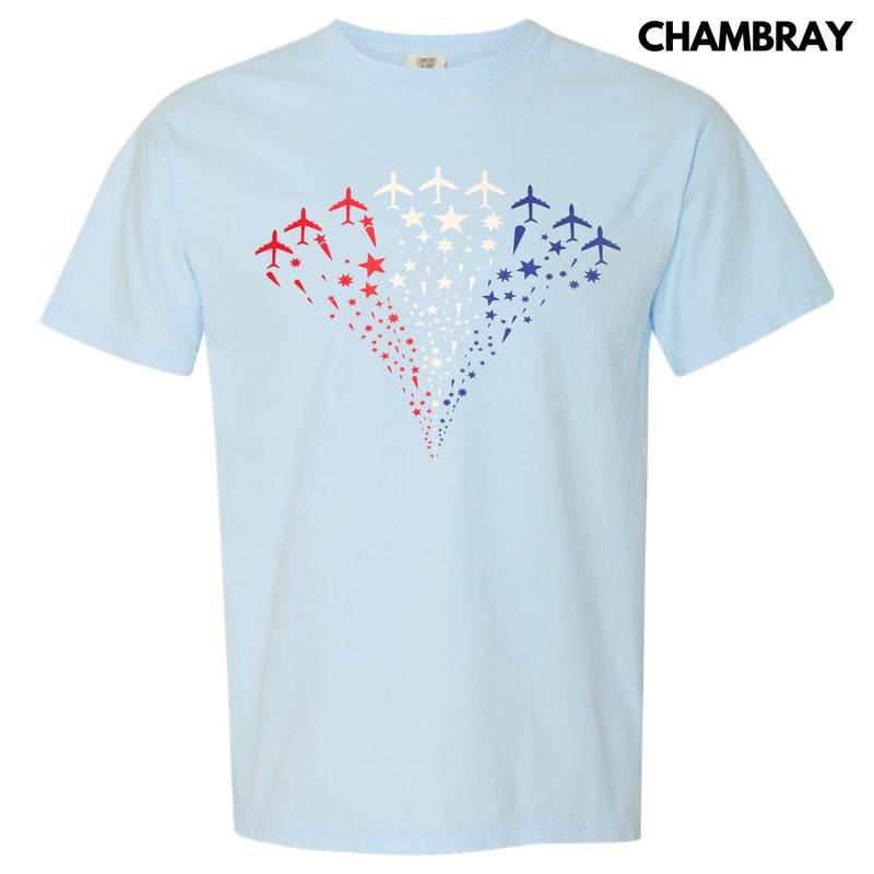Patriotic Airplanes Comfort Colors T-Shirt Hoodie, Sweatshirt | RetroVerseTees.com