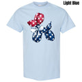Patriotic Balloon Dog Gildan Short Sleeve T-Shirt 'NLB' Hoodie, Sweatshirt | RetroVerseTees.com