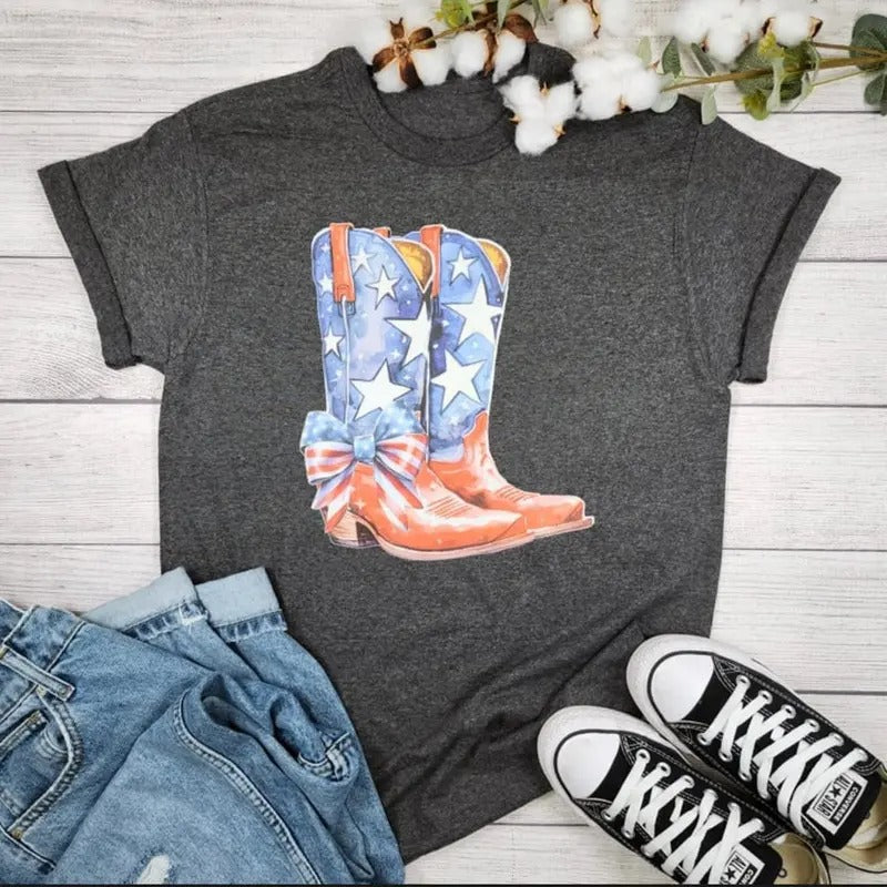 Patriotic Boots Graphic Tee Hoodie, Sweatshirt | RetroVerseTees.com