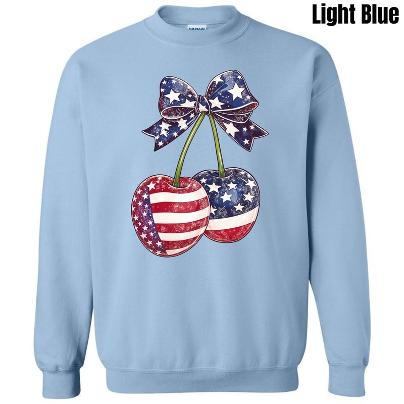 Patriotic Cherries Sweatshirt 'NLB' T-Shirts, Hoodie | RetroVerseTees.com