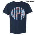 Patriotic Leopard Monogram Comfort Colors T-Shirt 'NLB' Hoodie, Sweatshirt | RetroVerseTees.com