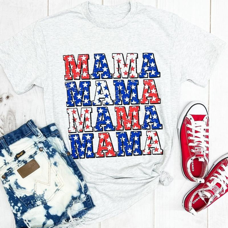 Patriotic Mama USA Flag Graphic Tee Hoodie, Sweatshirt | RetroVerseTees.com