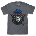 Patriotic Smokey Bear T-Shirt - Gray Hoodie, Sweatshirt | RetroVerseTees.com