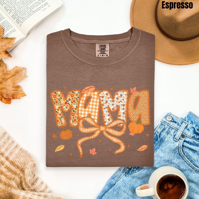 Pattern Autumn Mama Comfort Colors T-Shirt 'NLB' Hoodie, Sweatshirt | RetroVerseTees.com