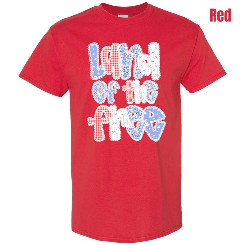 Pattern Land Of The Free Gildan Short Sleeve T-Shirt 'NLB' Hoodie, Sweatshirt | RetroVerseTees.com