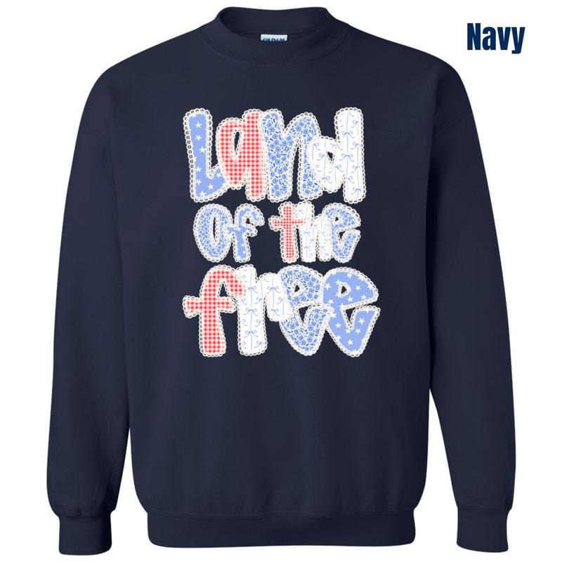 Pattern Land Of The Free Sweatshirt 'NLB' T-Shirts, Hoodie | RetroVerseTees.com