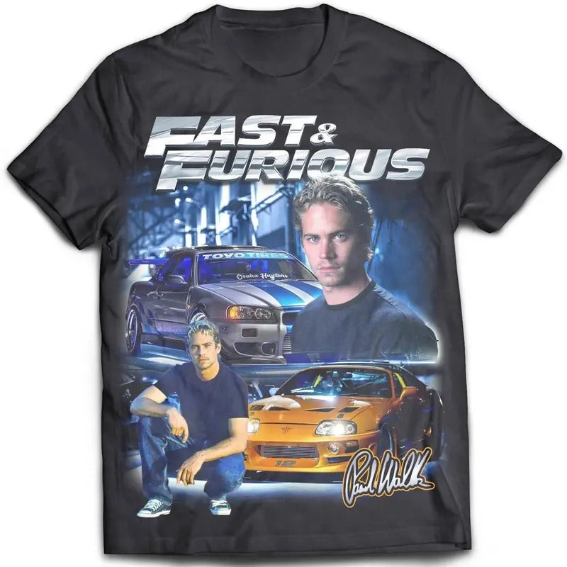 PauI WaIker VINTAGE Fast&Furious T-Shirt, Unisex, Street Racing Shirt, JDM Shirttt Hoodie, Sweatshirt | RetroVerseTees.com