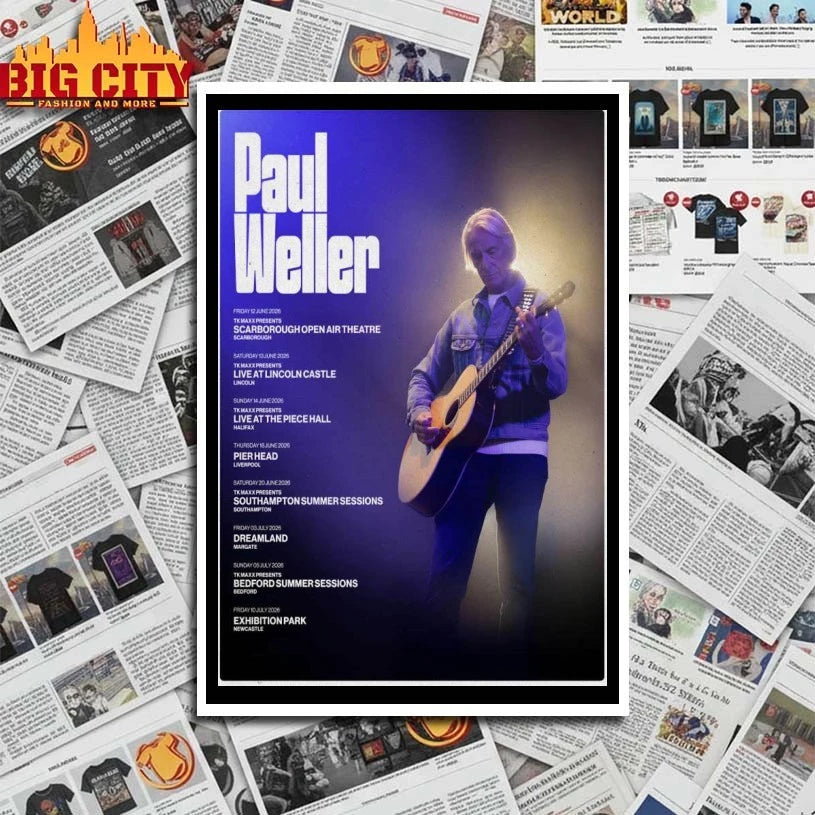 Paul Weller Summer Tour 2026 Poster shirt