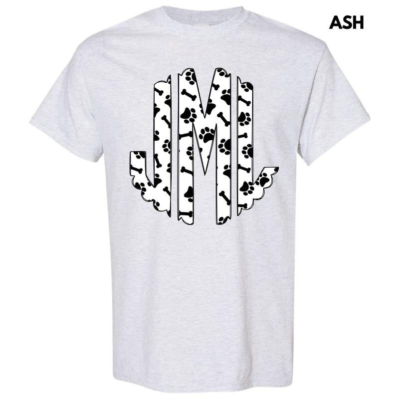 Paws & Bones Monogram Gildan Short Sleeve T-Shirt 'NLB' Hoodie, Sweatshirt | RetroVerseTees.com