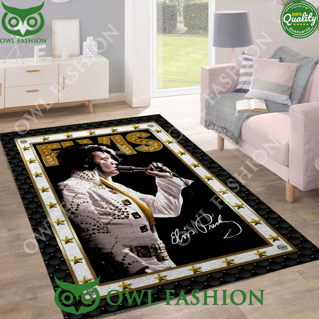 Elvis Presley King of Rock n Roll Carpet Rug