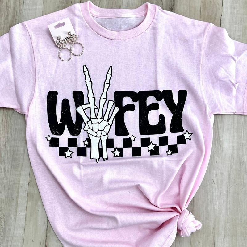 Peace Checker Wifey Graphic Tee Hoodie, Sweatshirt | RetroVerseTees.com