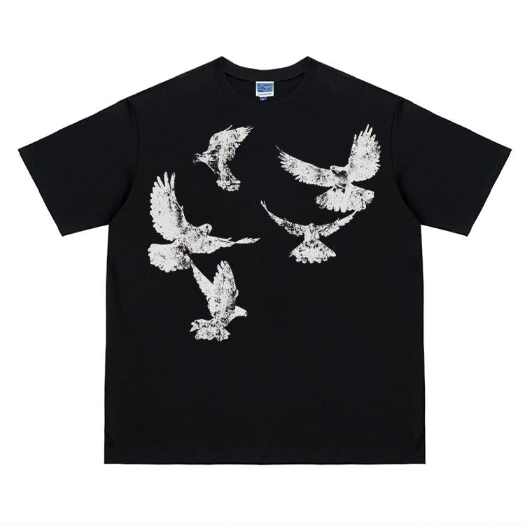 Peace Dove "Old Memories" Heavyweight Vintage Tee 100% Cotton OVERSIZED T-shirt Menswear Top Underwear Tshirt Anime...
