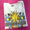 Peace Retro Sun Gildan Sweatshirt T-Shirts, Hoodie | RetroVerseTees.com