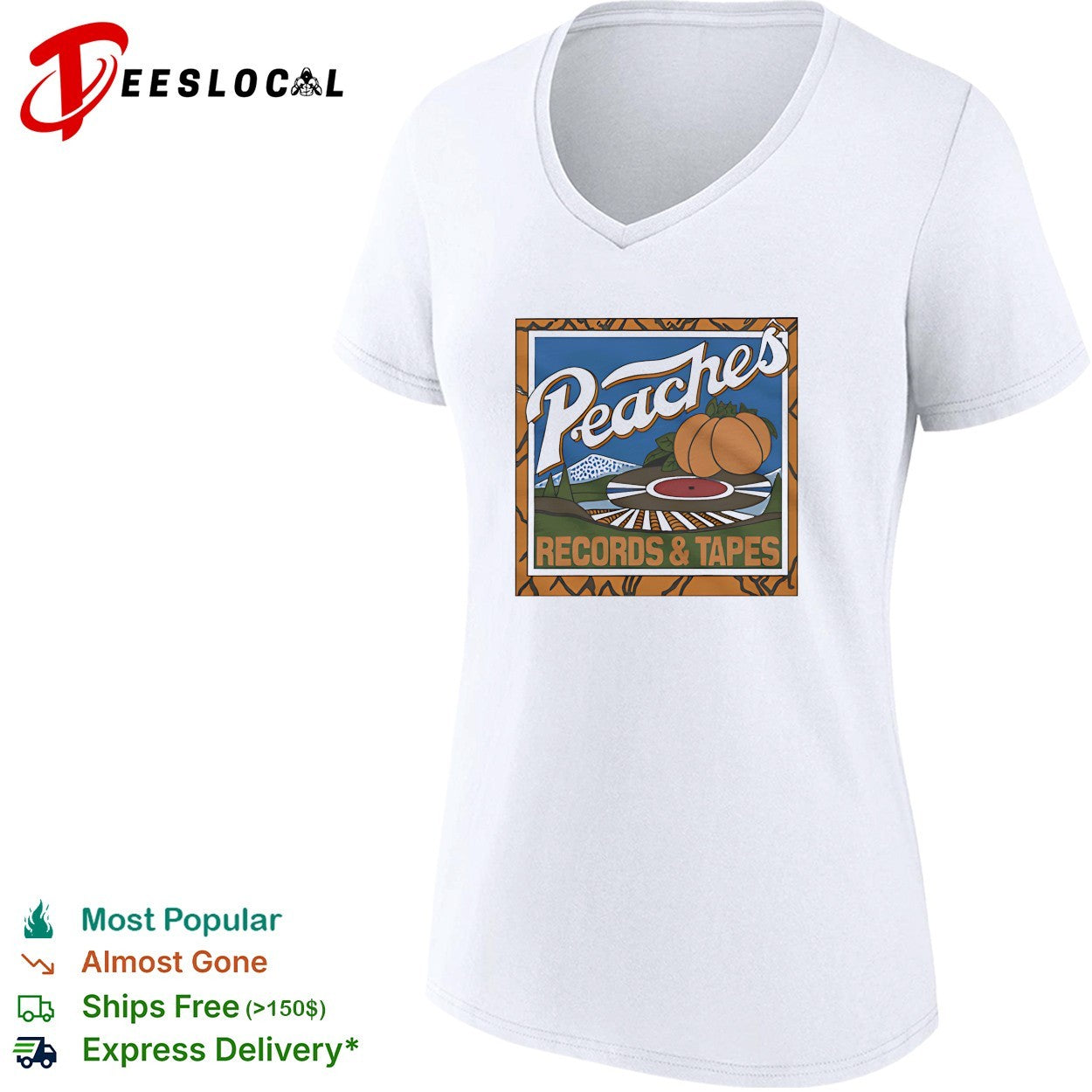 Peaches records and tapes shirt