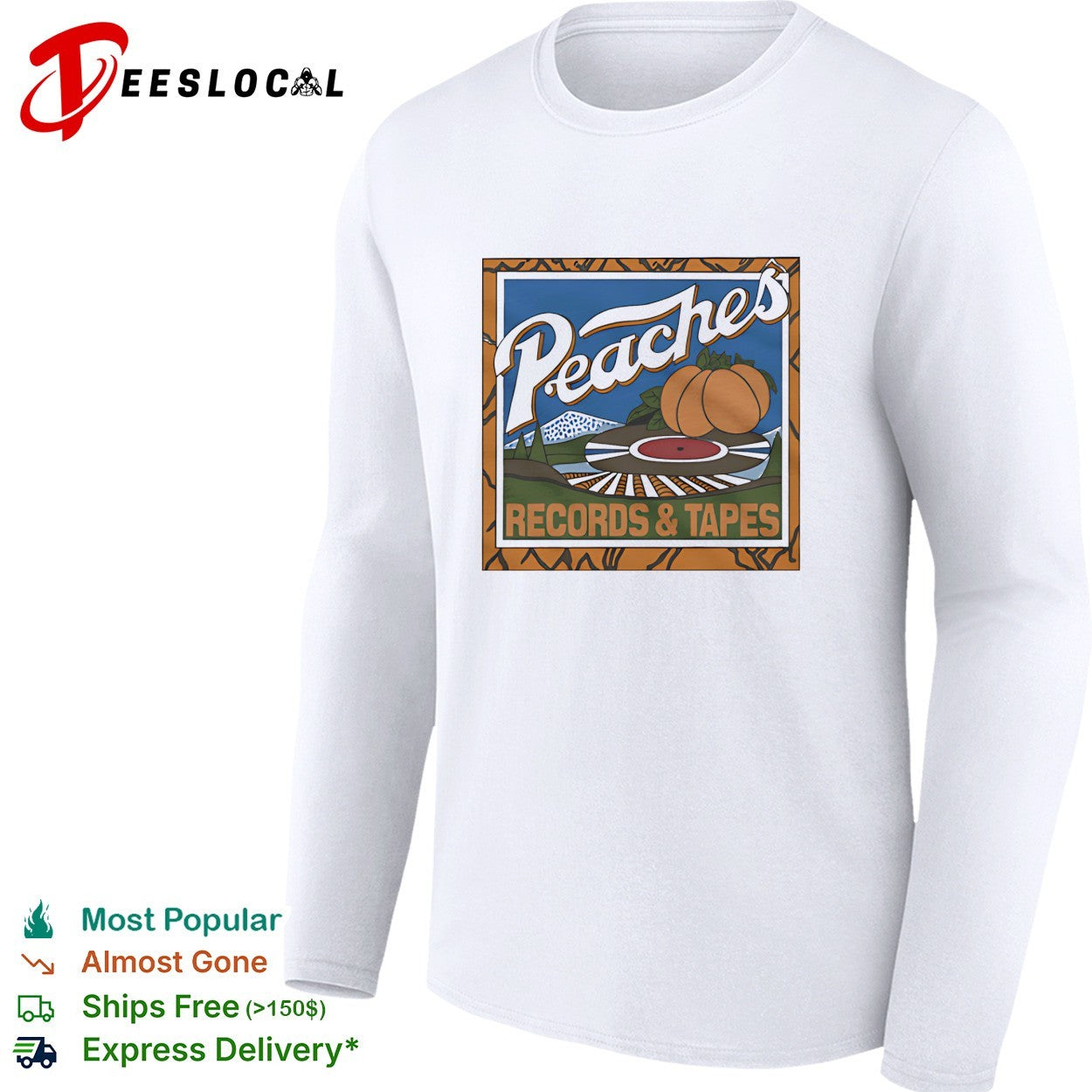 Peaches records and tapes shirt