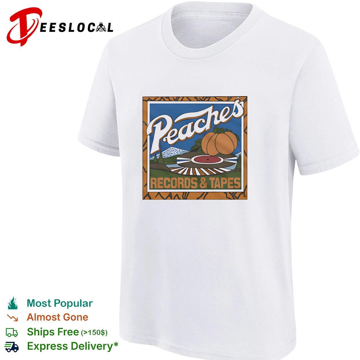 Peaches records and tapes shirt
