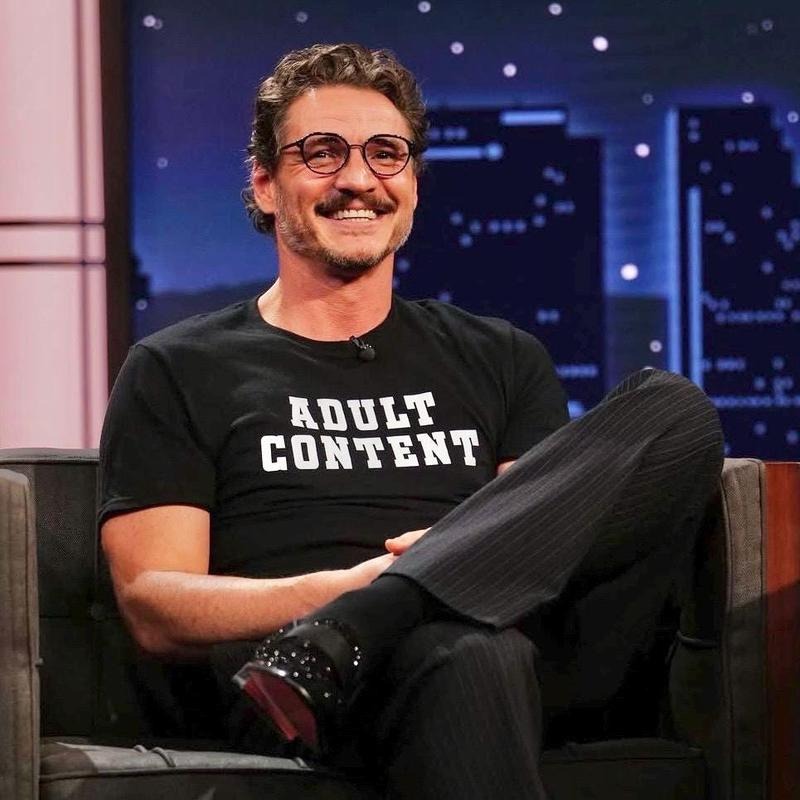 Pedro Pascal Adult Content Trans Right Comfort Colors Unisex Tshirt For Fan, Pedro Pascal TV Show 90s Retro Bootleg...