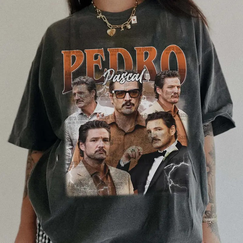 Pedro Pascal Materialist Romcom Comfort Colors Unisex Tshirt For Fan, Pedro Pascal 90s Retro Movie Bootleg Shirt, Fan...