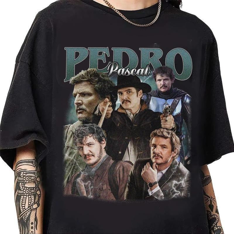 Pedro Pascall Graphic Shirt, Pedro Pascal Tribute Celebrity Shirt, Narco Pedro Pascal Fans Gift Unisex Cotton Menswear...