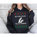Pelear Por Los Terrenos Sweatshirt, Unisex Funny Mexican Christmas Hoodie, Ugly Sweater for Latinas, Cozy Pullover for...