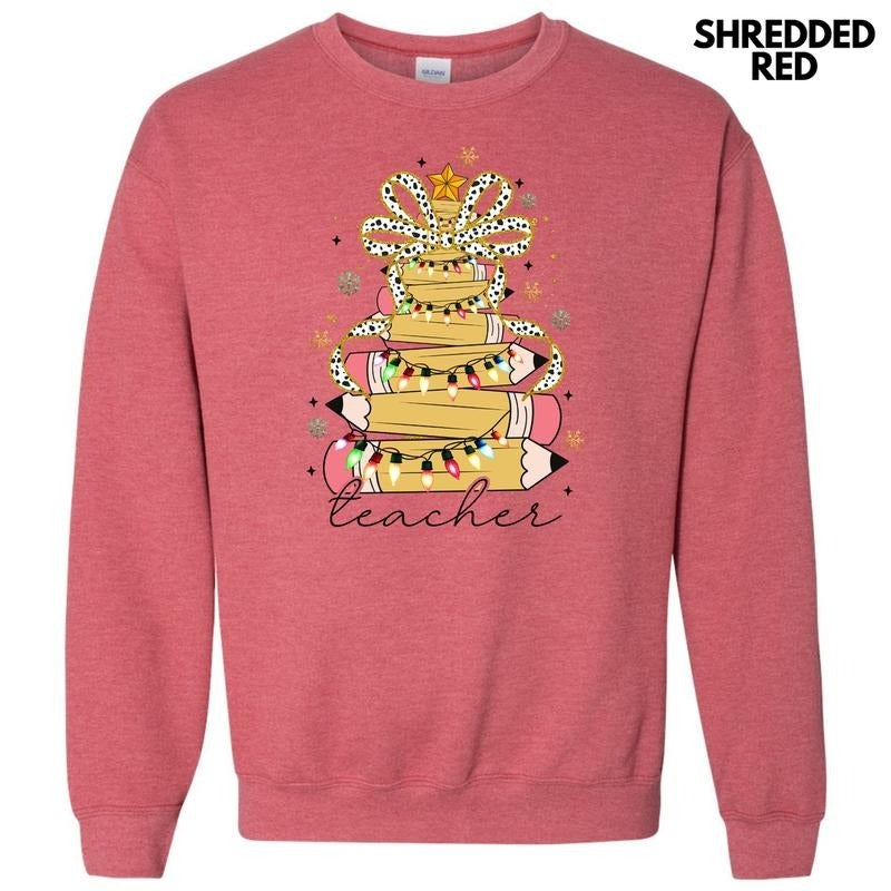 Pencil Teacher Tree Sweatshirt 'NLB' T-Shirts, Hoodie | RetroVerseTees.com