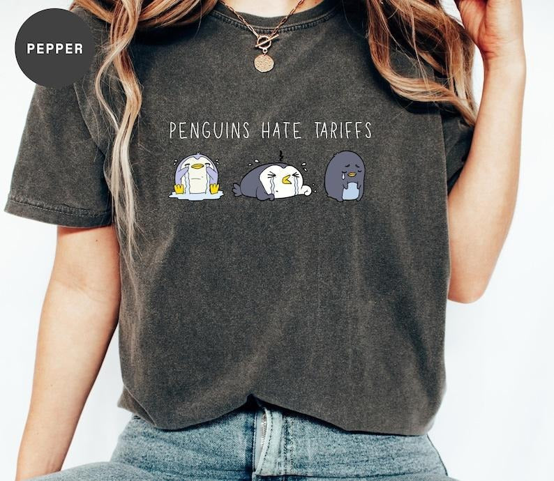 Penguins Against Tariffs - Penguins Hate Tariffs T-shirt Hoodie, Sweatshirt | RetroVerseTees.com